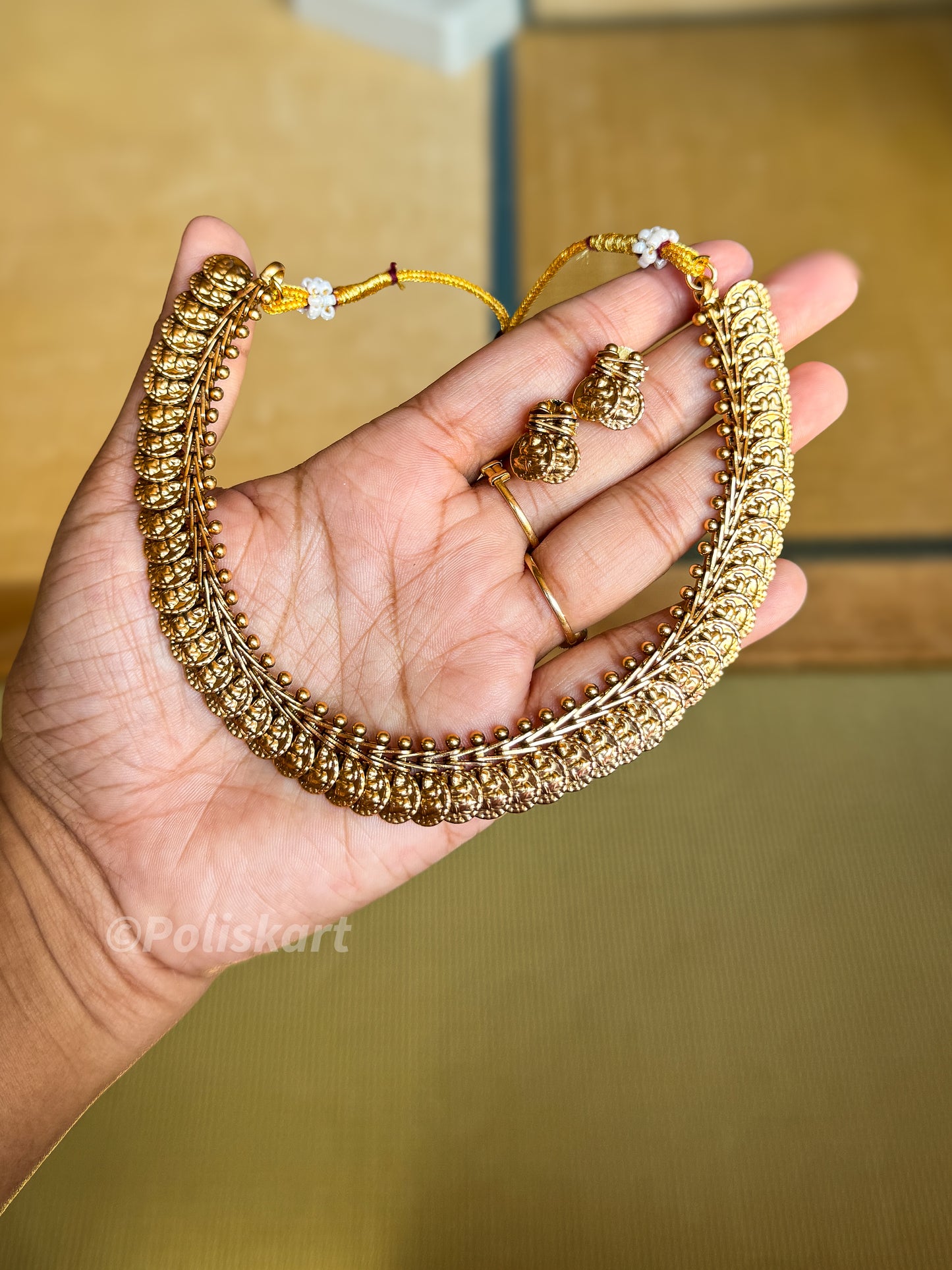Trending short kasumala necklace with earring