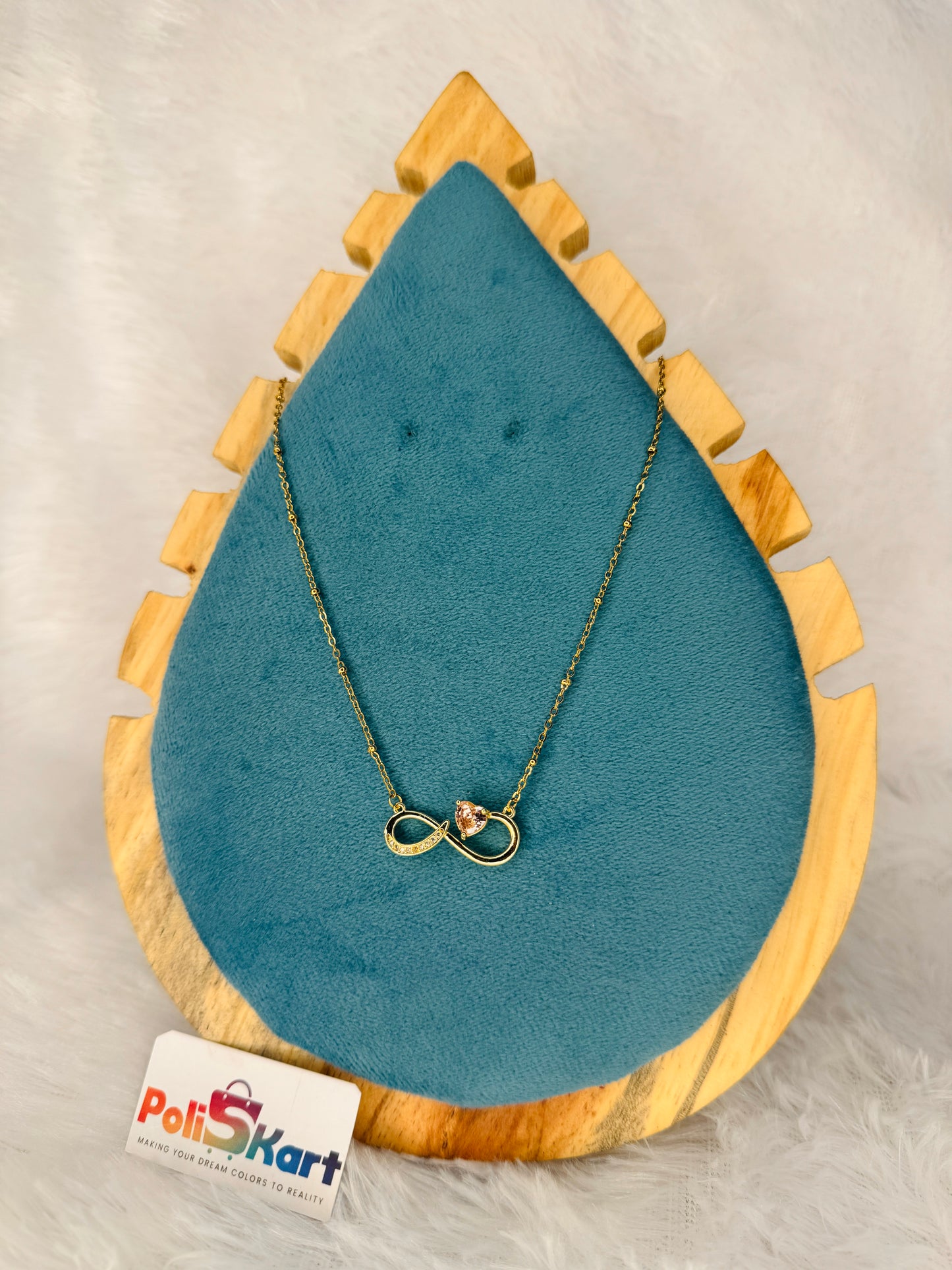 Chain with infinity heart pendant