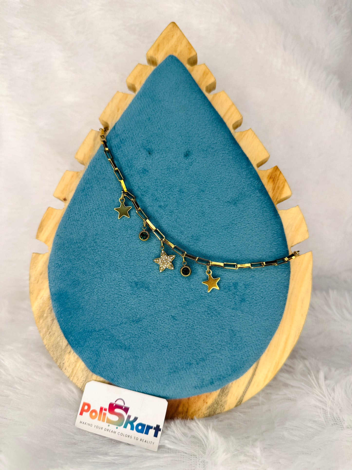Bracelet - Hanging star and stone design