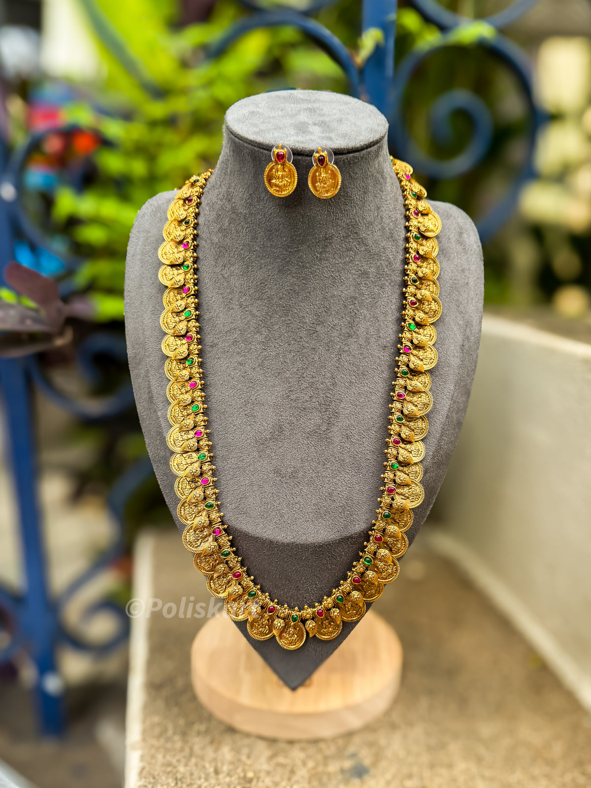 PK273 - Trending kasumla and stone worked Haram with earring set