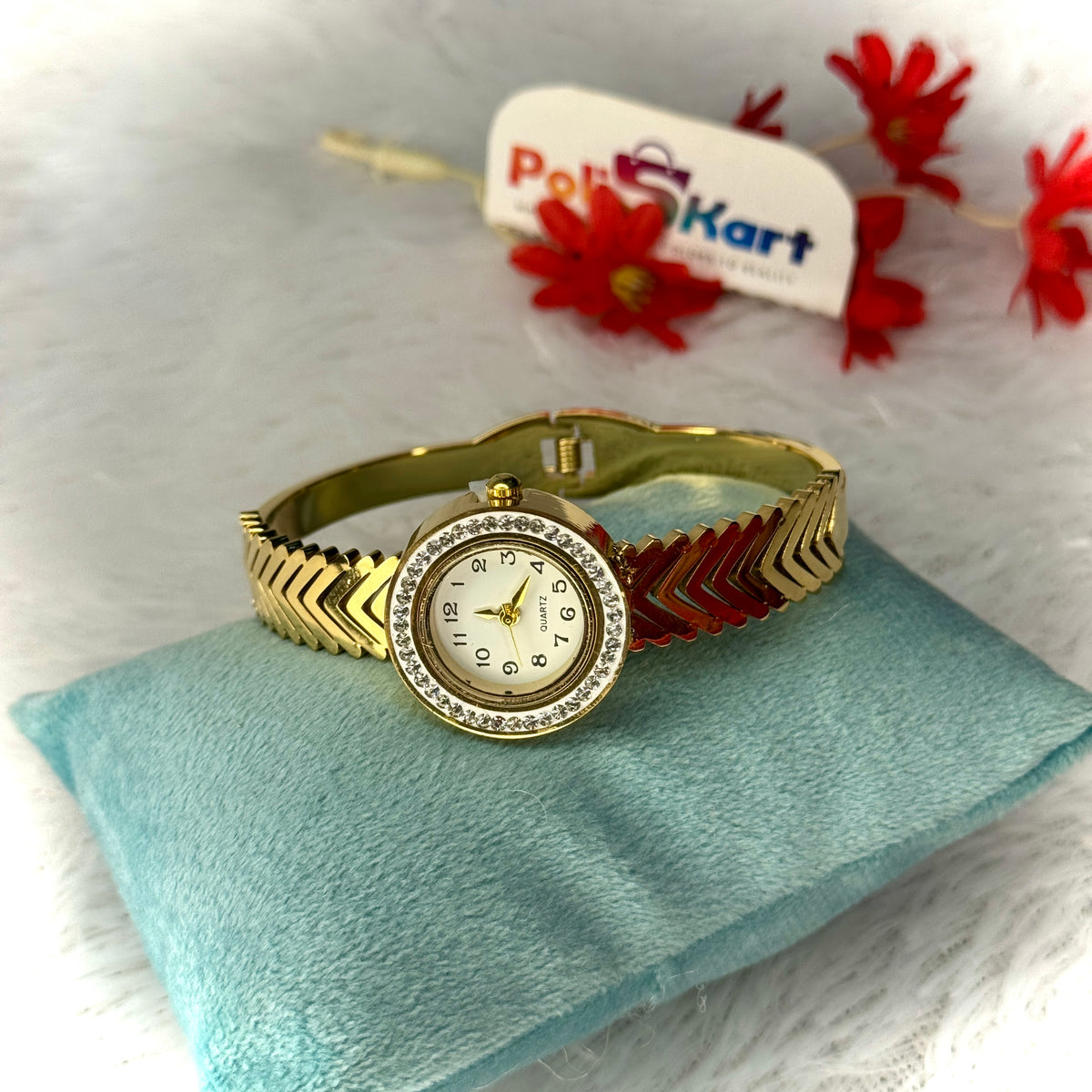 PK327 - Free size watch - Golden arrow design
