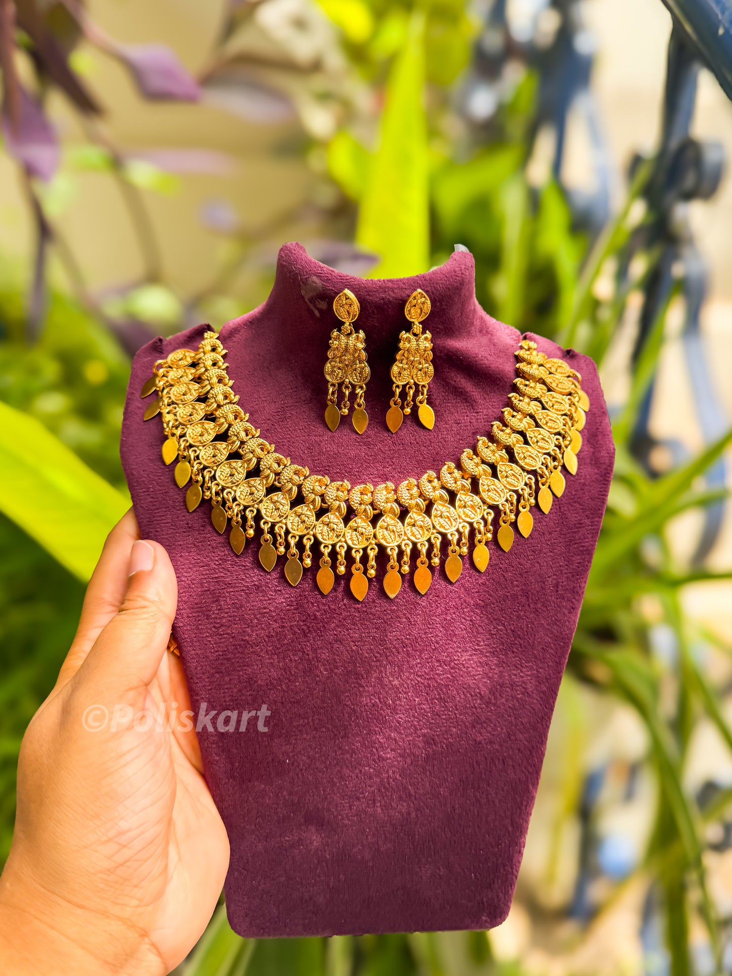 Trending elakathali peacock necklace with earing