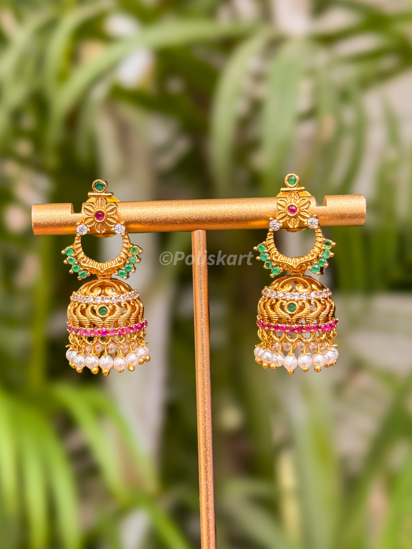 Cute stone worked jhumka