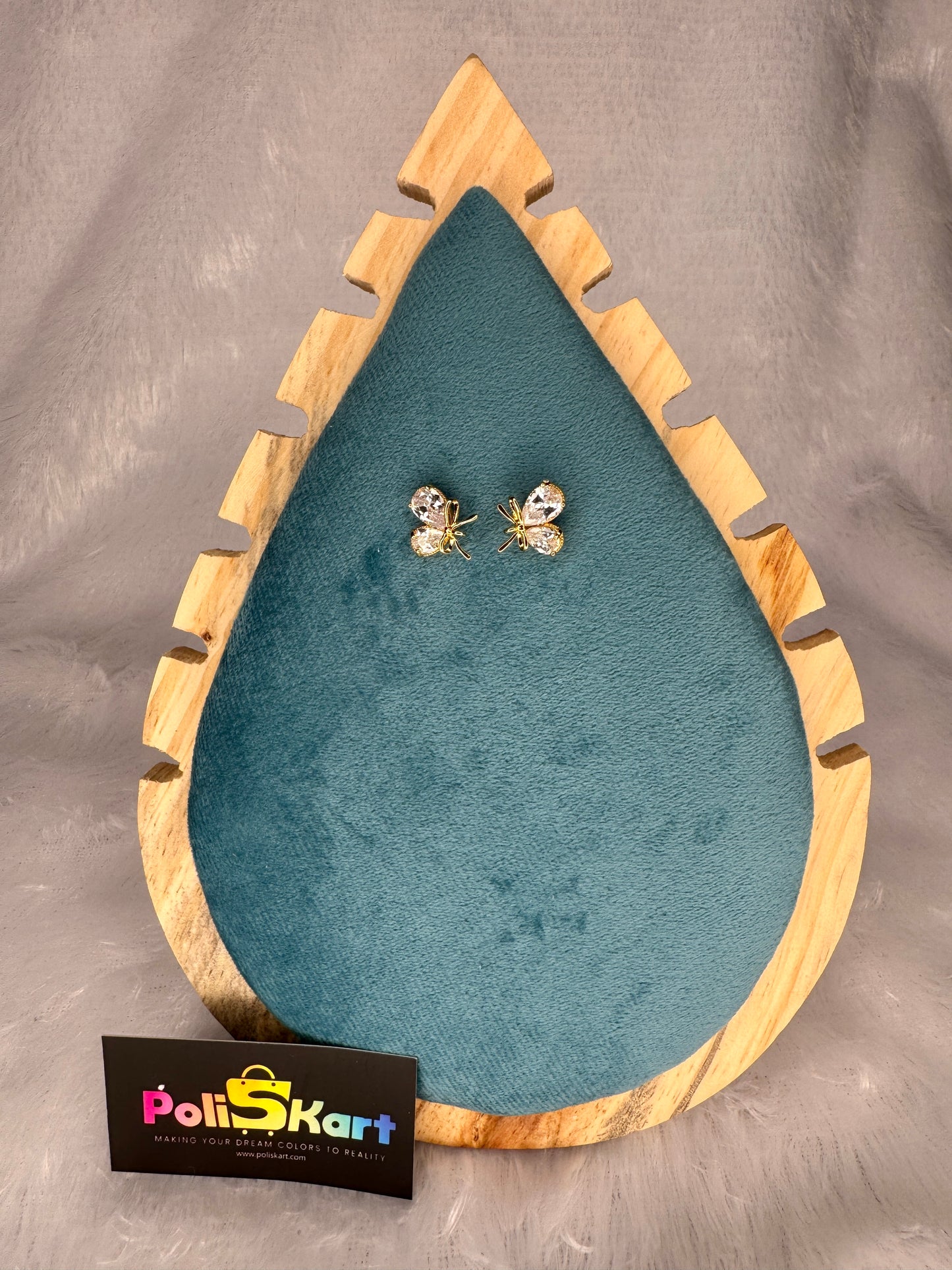 Love butterfly stud