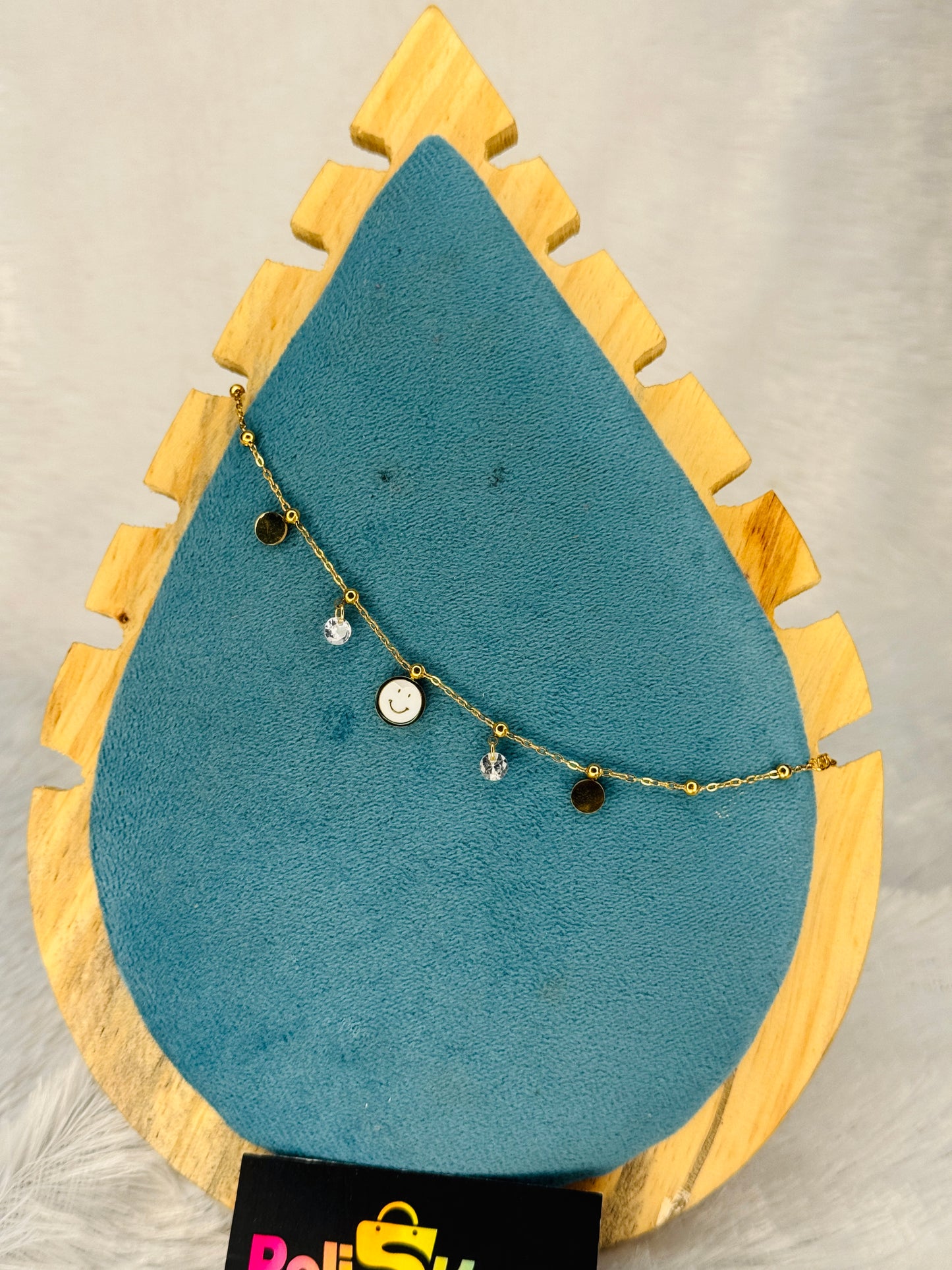 PK032 - Anit tarnish Bracelet - Colorful stone Design