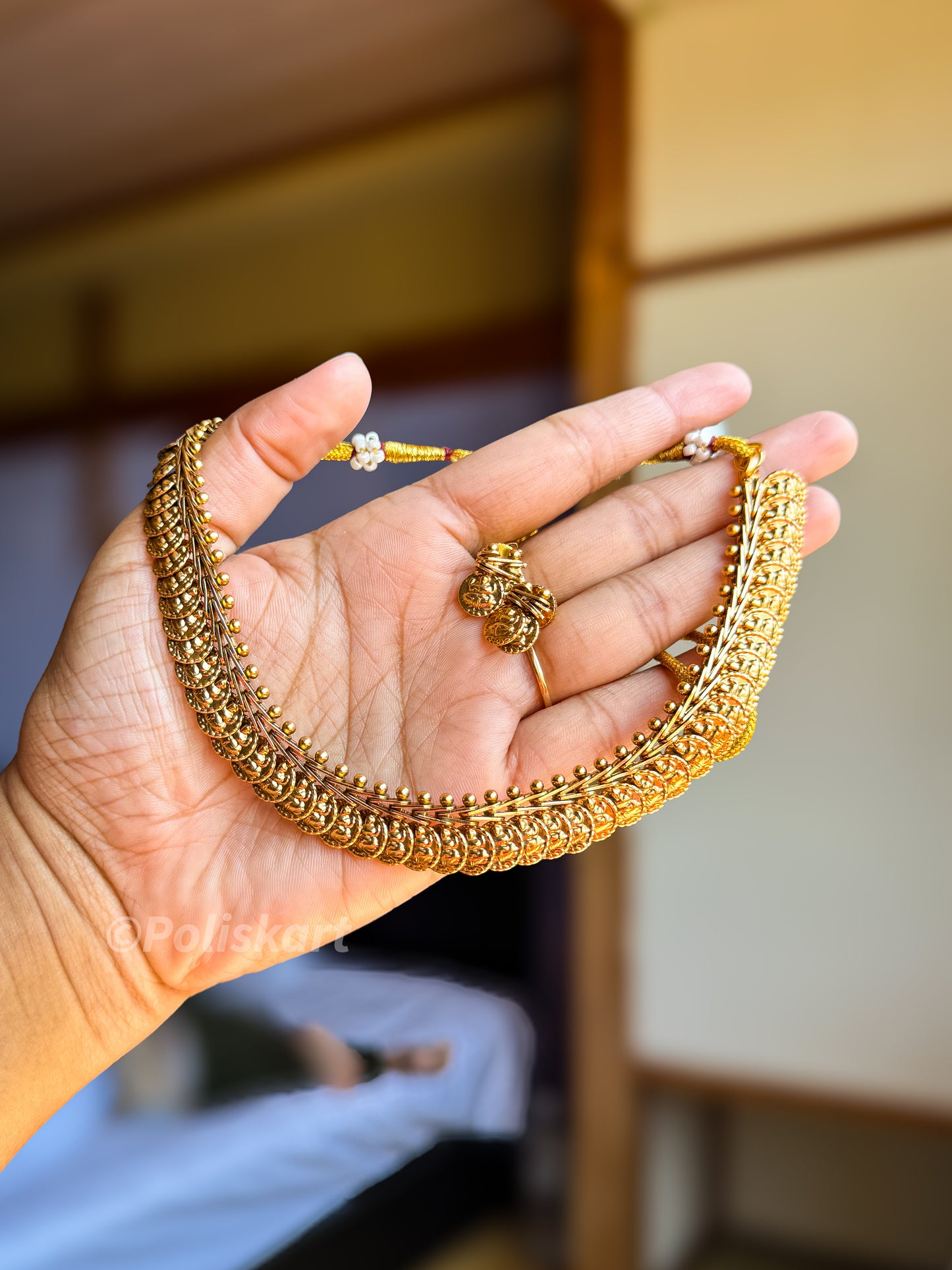 Trending short kasumala necklace with earring