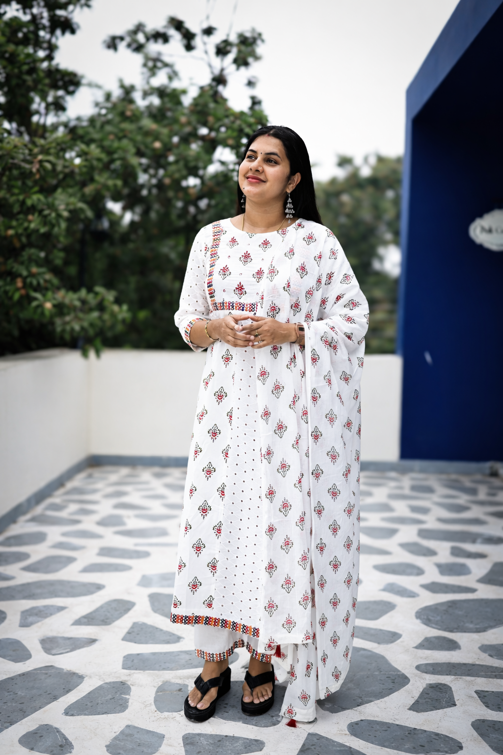 Angelin - Cotton Anarkali suit