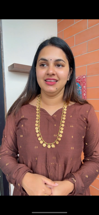 Kerala Kasumala Haram Green with earring set – alternate view