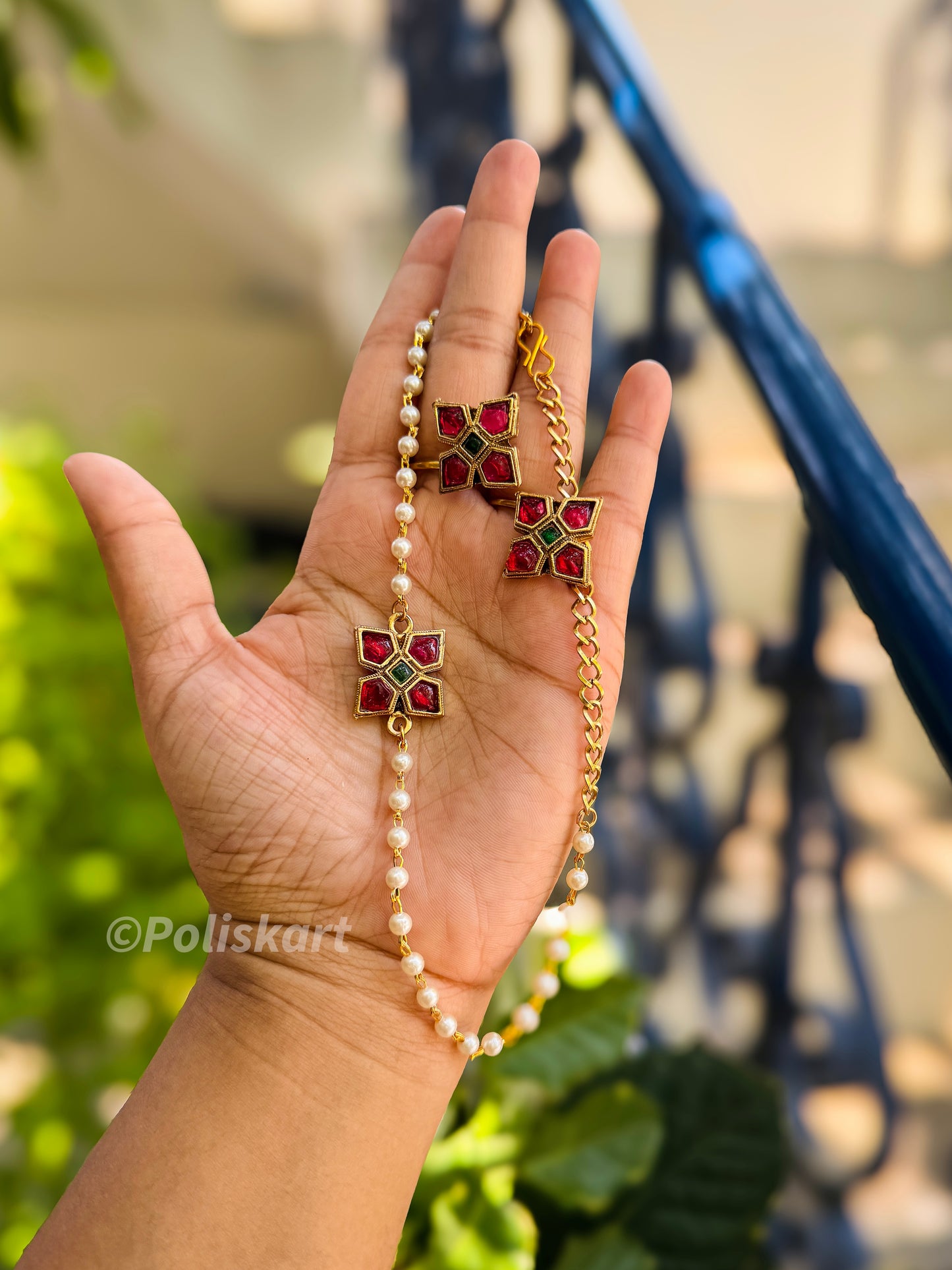 Trending Pearl highlighted chocker cum necklace with earring set