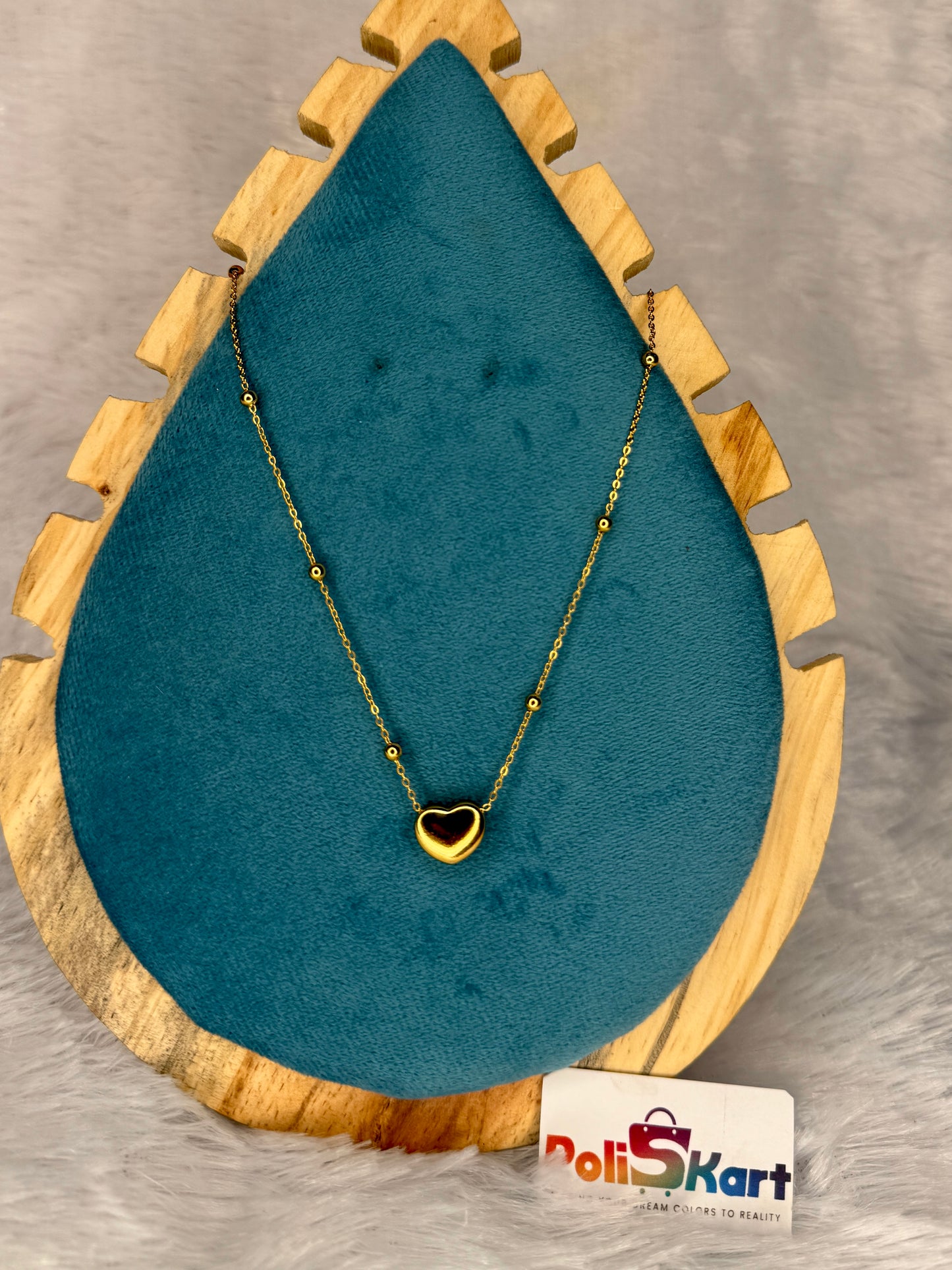 Anti Tarnish chain with heart pendant