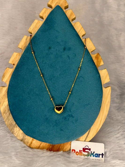 Anti Tarnish chain with heart pendant
