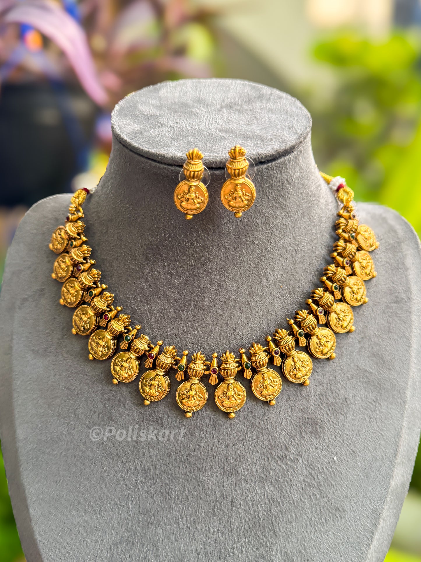 PK112 - Kasumala Lakshmi necklace With earing