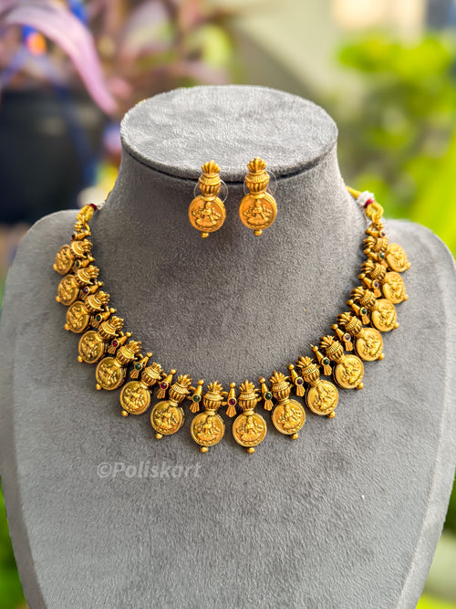 PK112 - Kasumala Lakshmi necklace With earing
