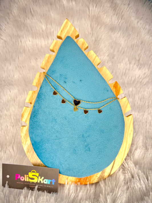 Bracelet with double later heart design