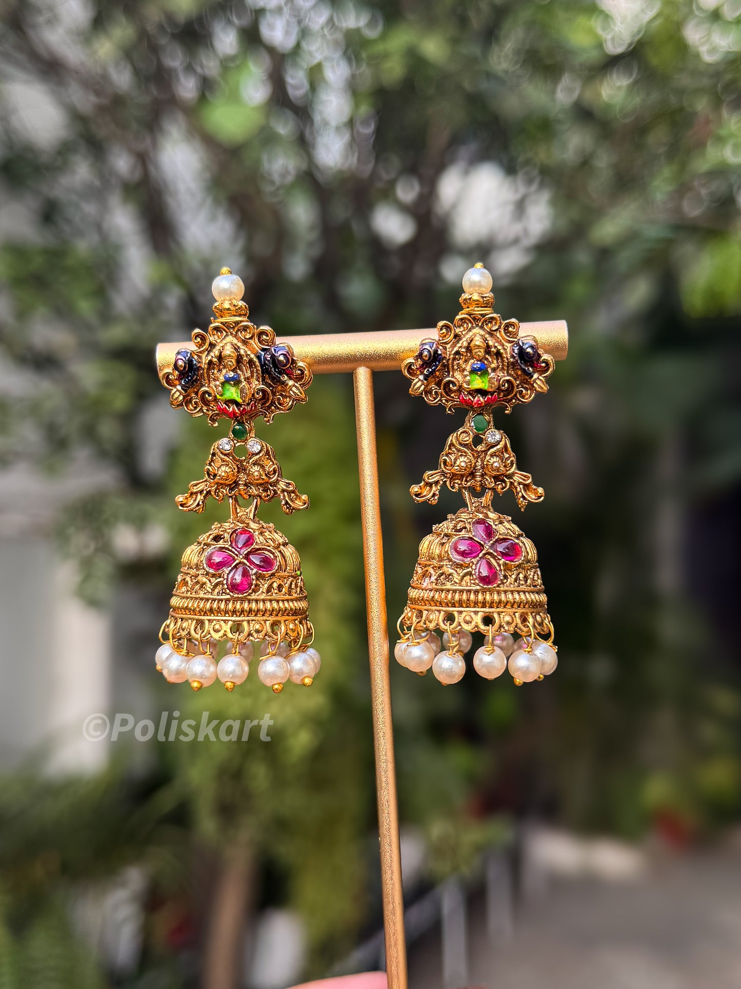 Trending color enamel worked  jhumka