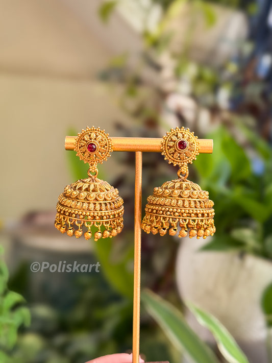 Trending flower and pearl designed jhumka