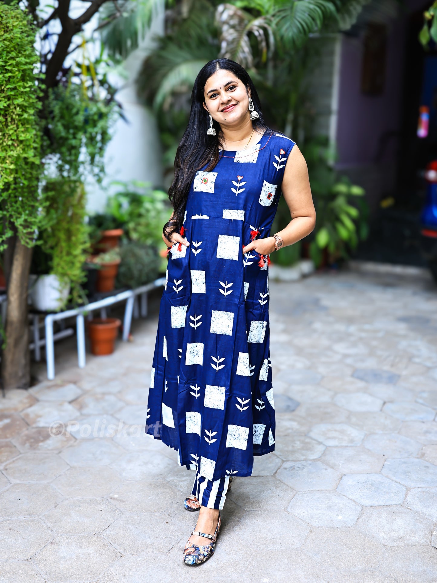 Nilavarasi - Pure Cotton Co-ord set/sleeves attached
