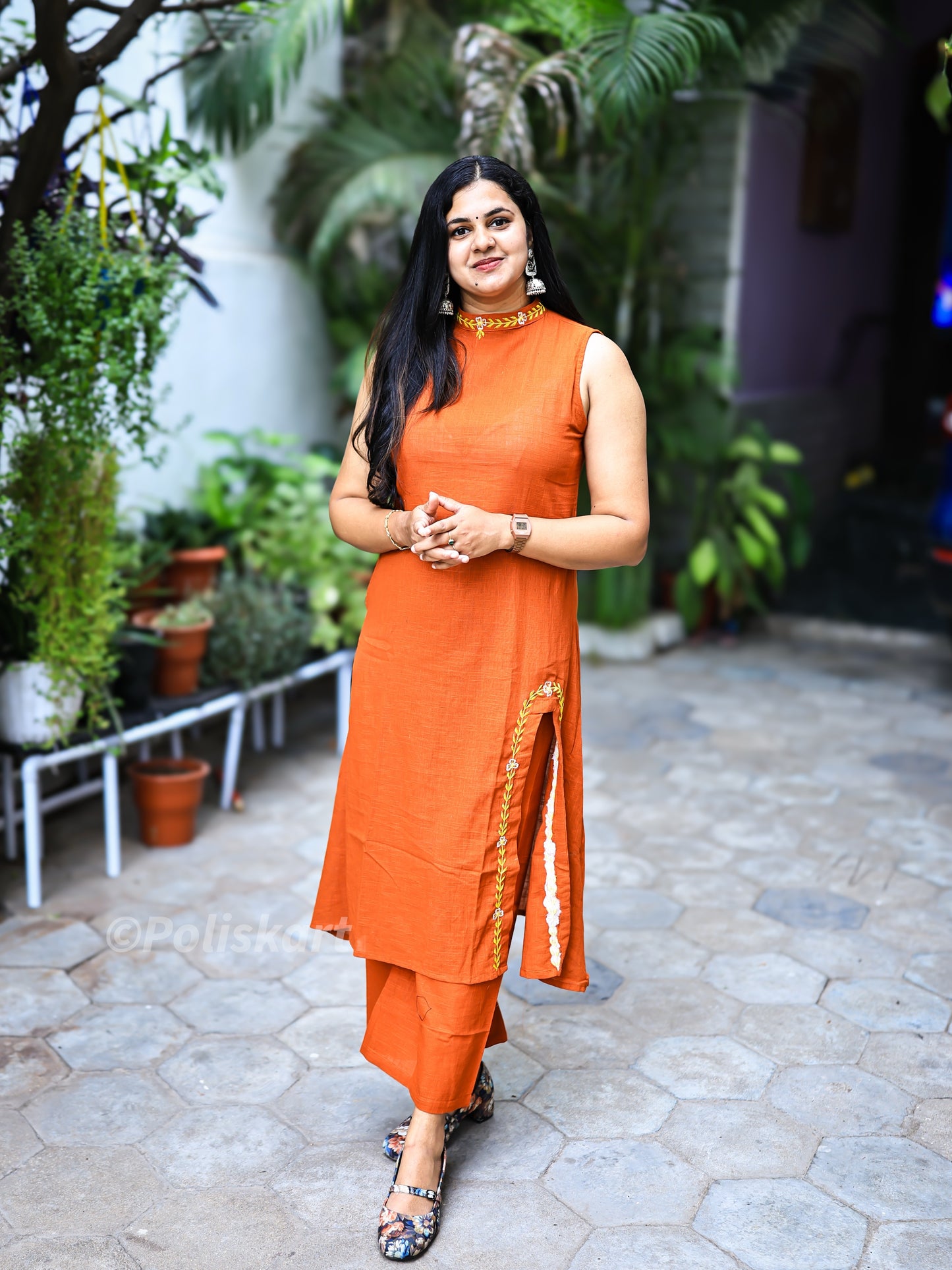 Kamala - Pure cotton Co-ord set| sleeves attached