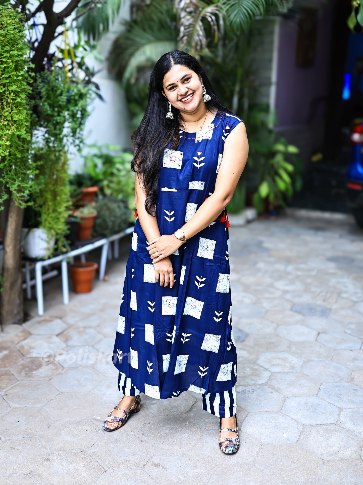 Nilavarasi - Pure Cotton Co-ord set/sleeves attached