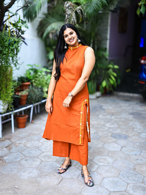 Kamala - Pure cotton Co-ord set| sleeves attached