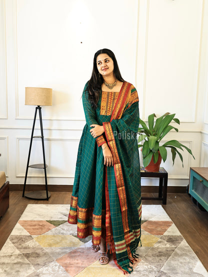 PK187- Preorder - Madakini - Anarkali Top and Dupatta with full lining