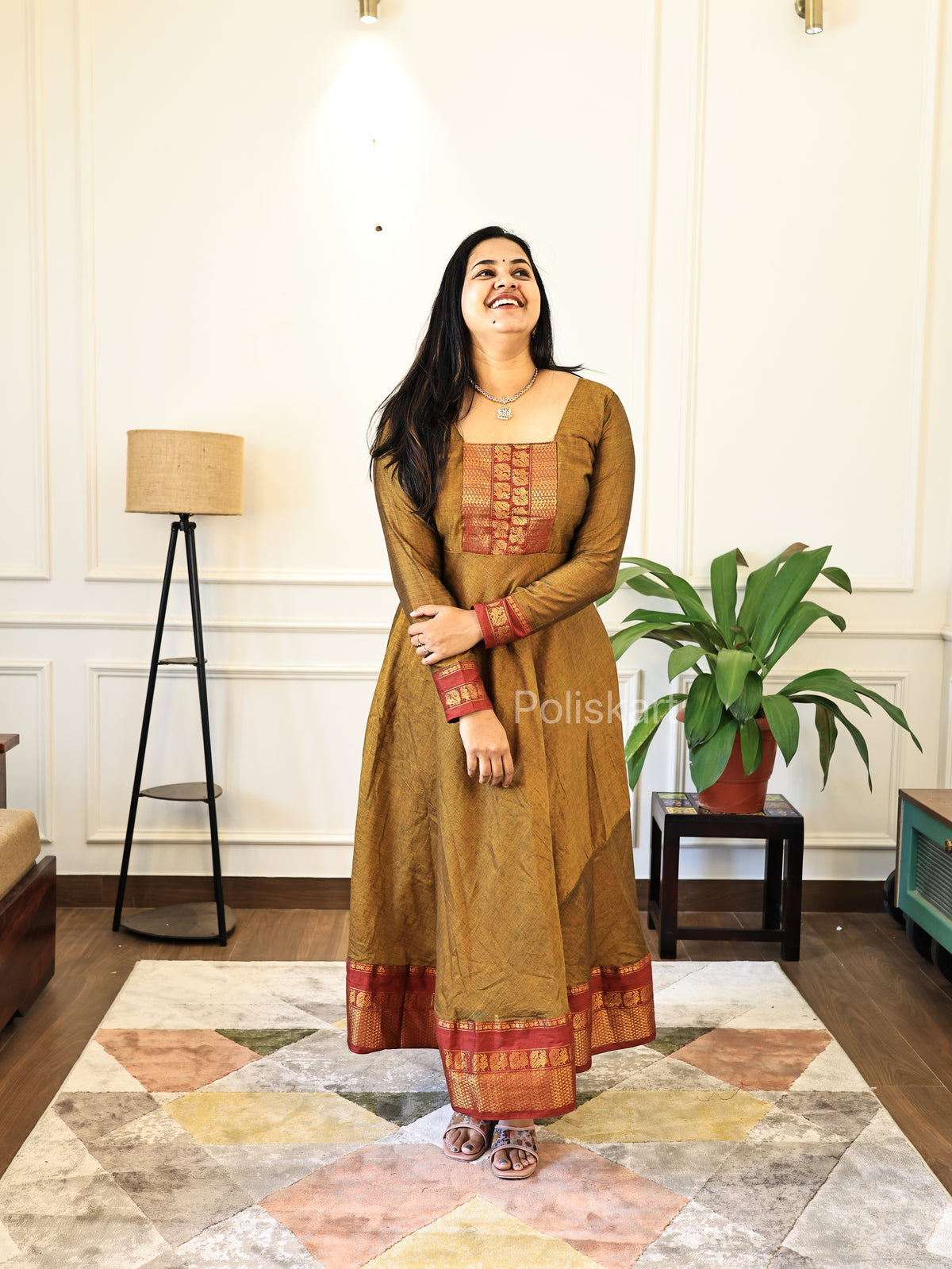 PK189- Preorder - Sindhoori - Anarkali Top and Dupatta with full lining
