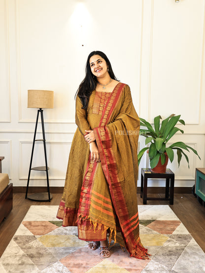 PK189- Preorder - Sindhoori - Anarkali Top and Dupatta with full lining
