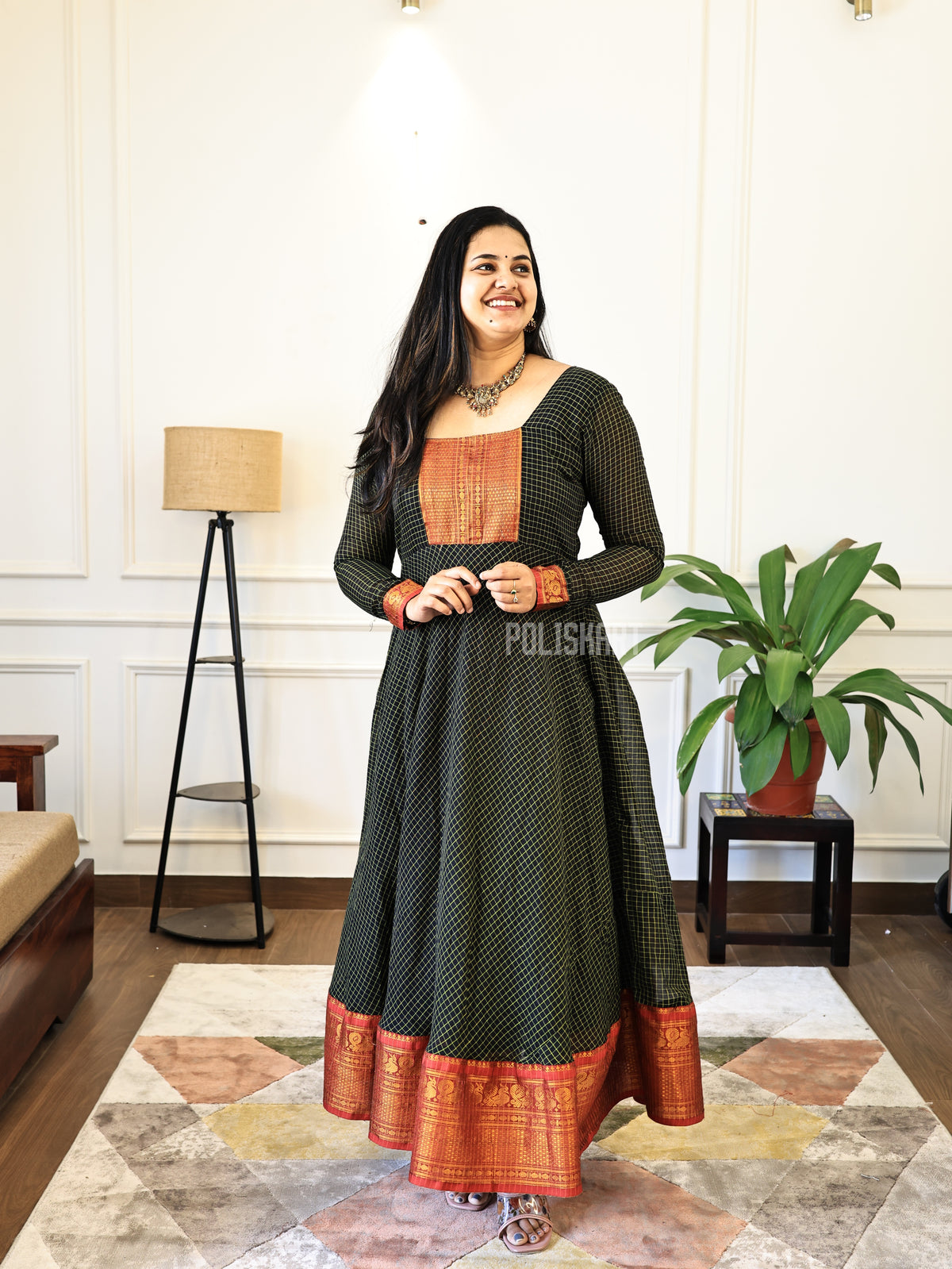 PK192- Preorder - Kayalvizhi - Anarkali Top and Dupatta with full lining