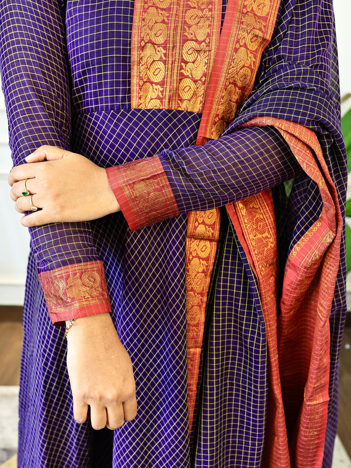 PK193- Preorder - Mrinalini - Anarkali Top and Dupatta with full lining