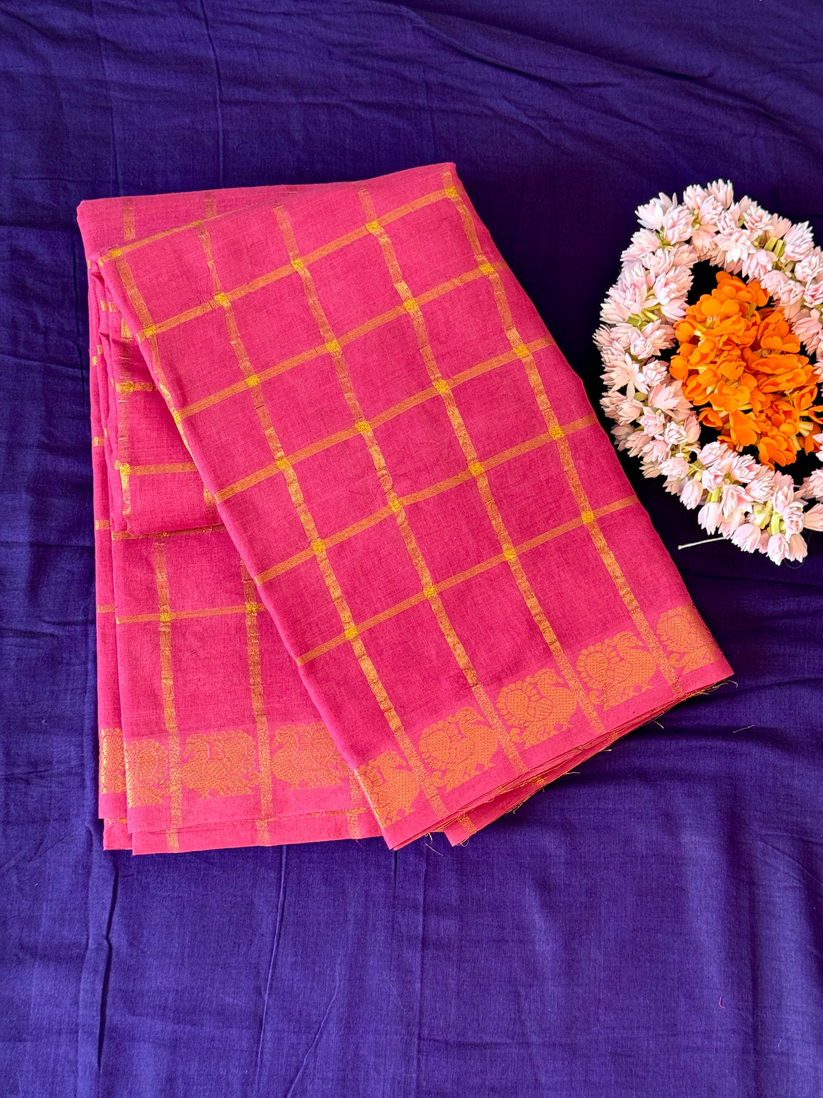 PK194 - Original Pavithra Katam Saree - Pink color with blouse