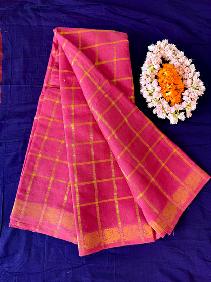 PK194 - Original Pavithra Katam Saree - Pink color with blouse