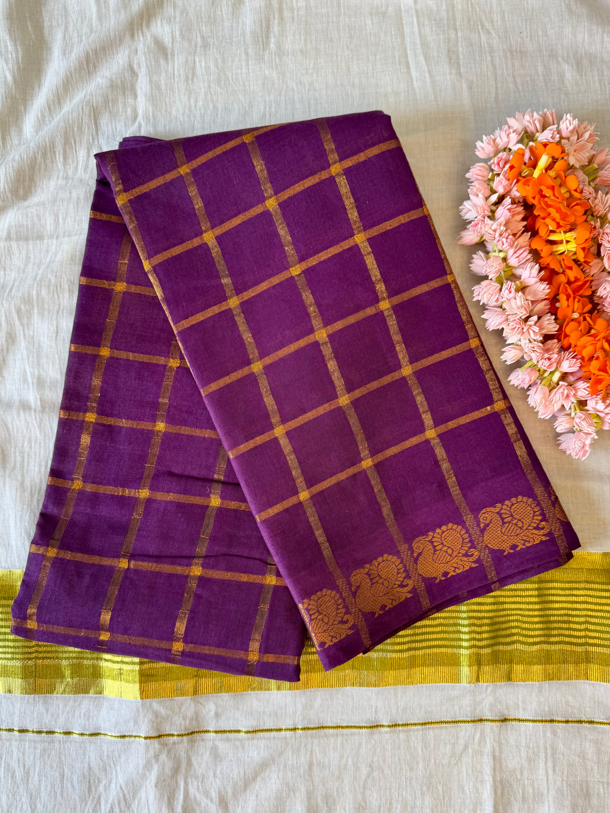 PK195 - Original Pavithra Katam Saree - Purple color with blouse