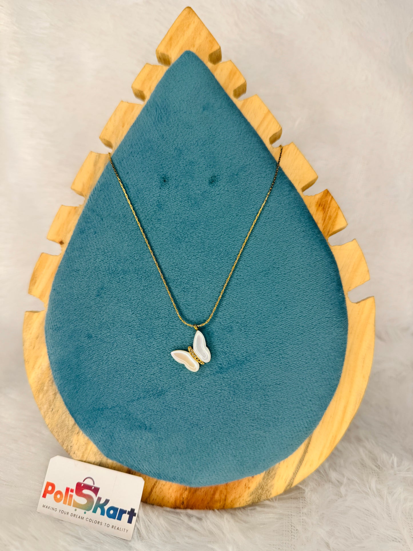 Chain with White butterfly pendant