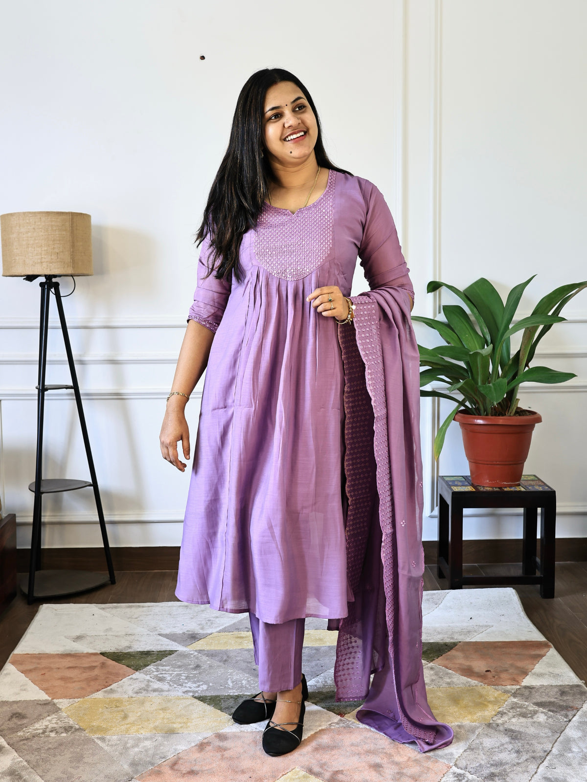 PK230 - Avni - Cotton Three Piece Set with Lining