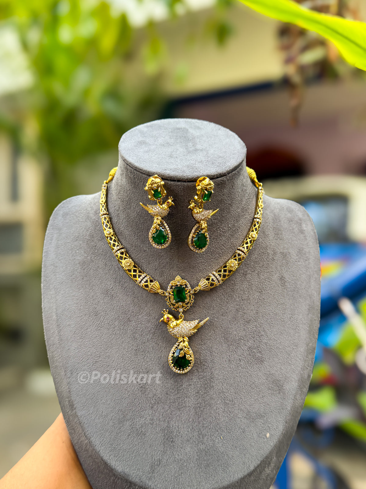 PK254 - Premium finished Kili necklace with earing set