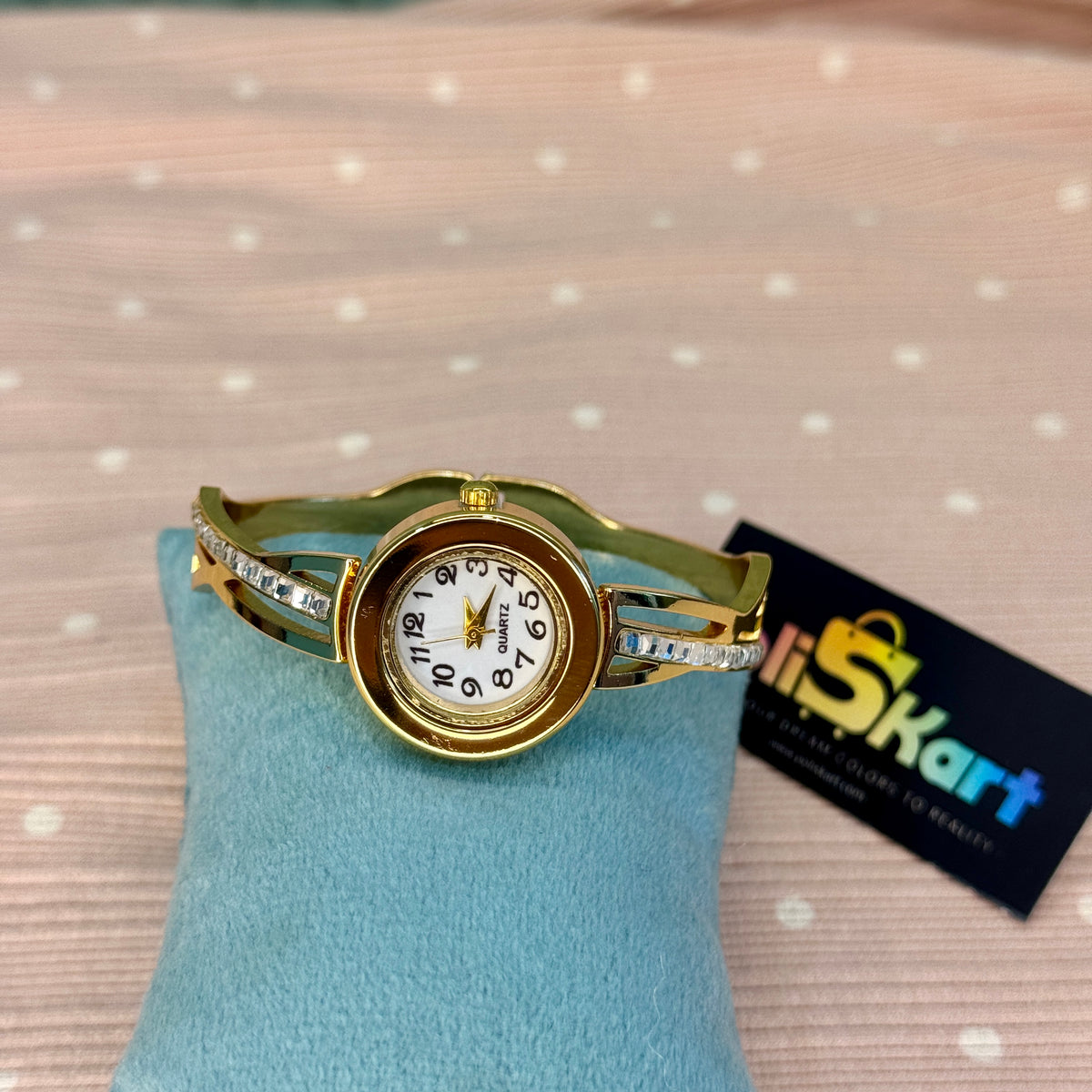 PK280 - Baby free size watches White stone design