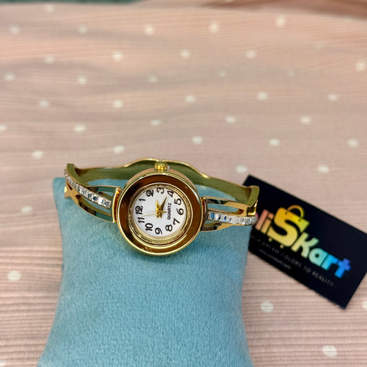 PK280 - Baby free size watches White stone design