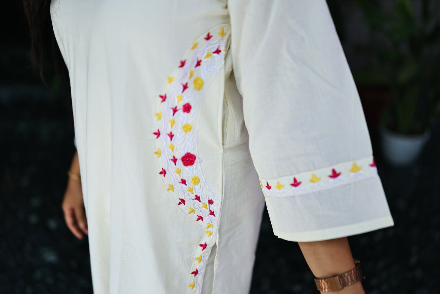 Venpa - Off white Embraided co-ord set