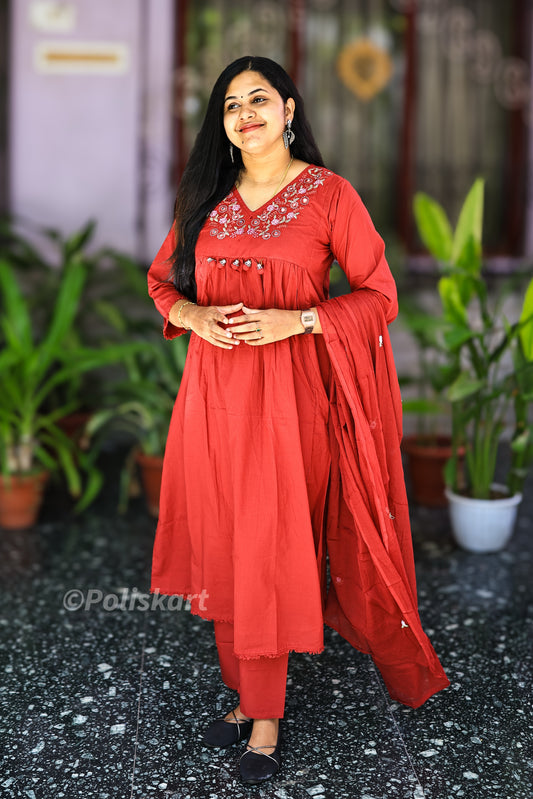 Kavitha - pure cotton three piece set