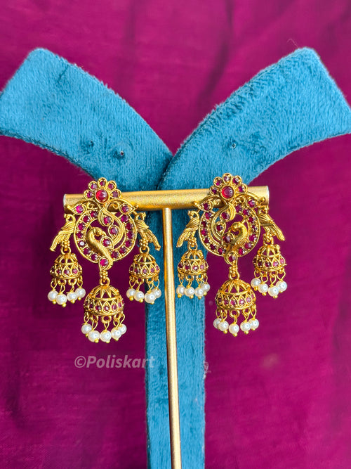 PK363 - Jhumkas - Triple jhumka design