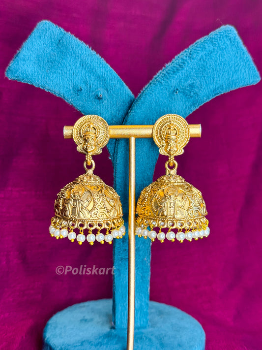 PK347 - Jhumkas - kerala trending Kathakali design