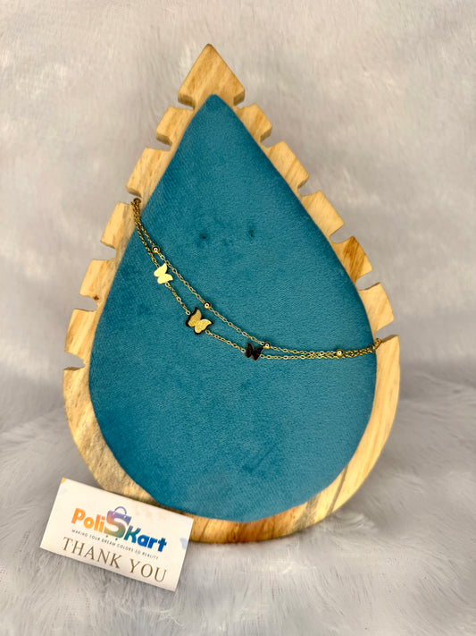 Bracelet with triple butterfly design