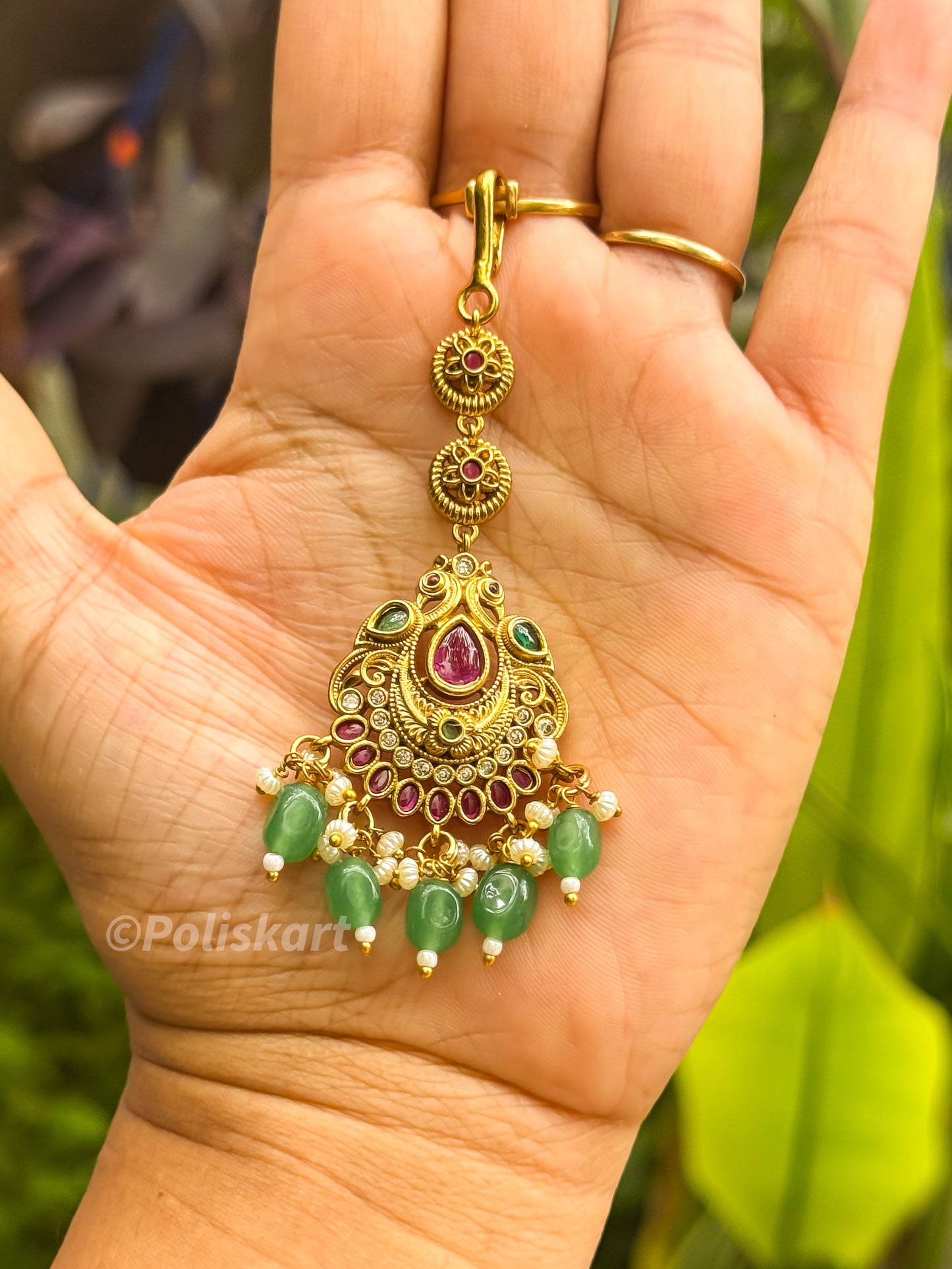 Tikka - Pearl and stone worked  design