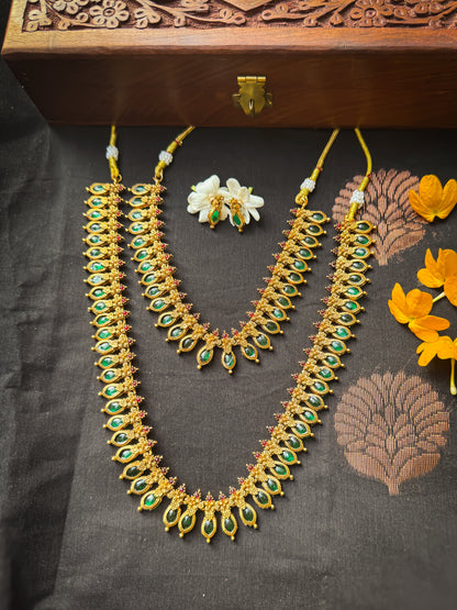 Trending Palakka Necklace & Haram set with earring