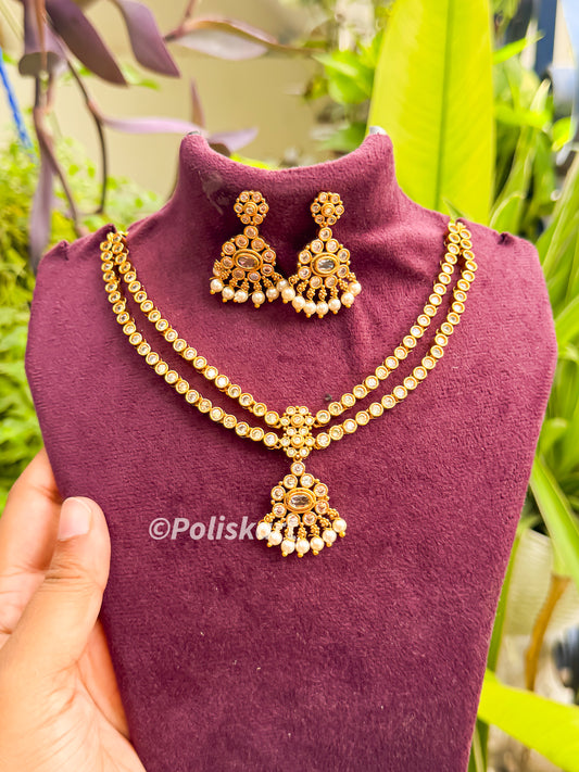 Trending double layer 80s attigai with earing