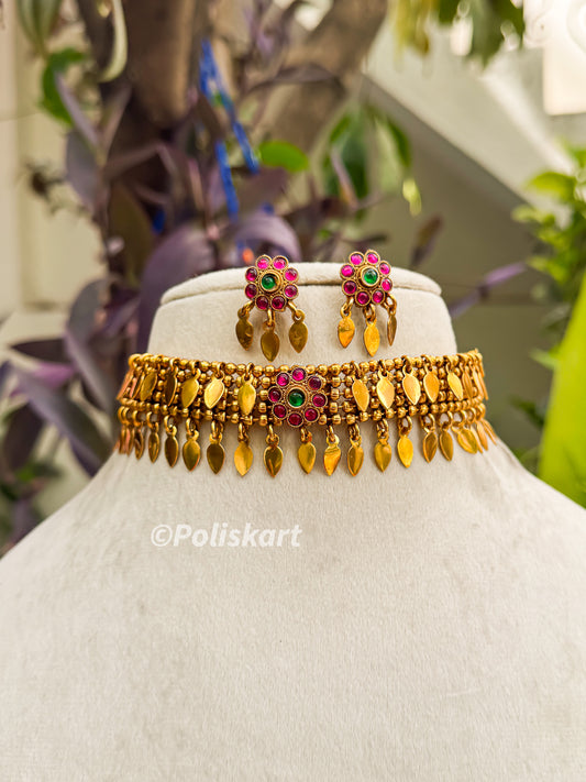 Trending double layer elakathali necklace set