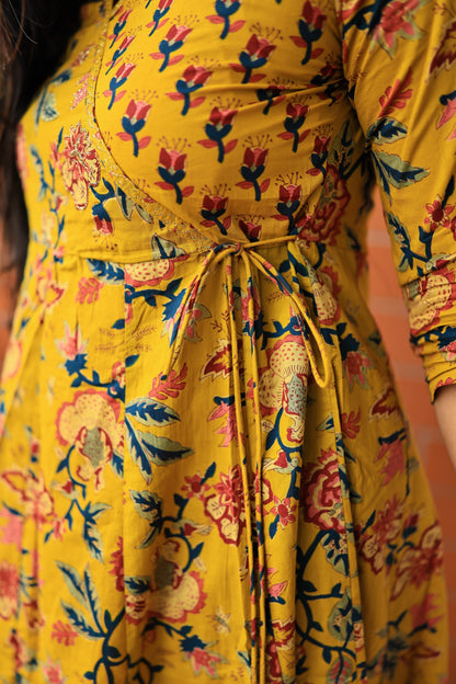 Rudra - Pure cotton Anarkali three piece set