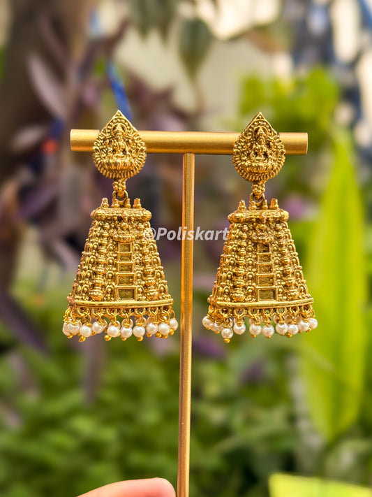 Trending temple jhumk medium length