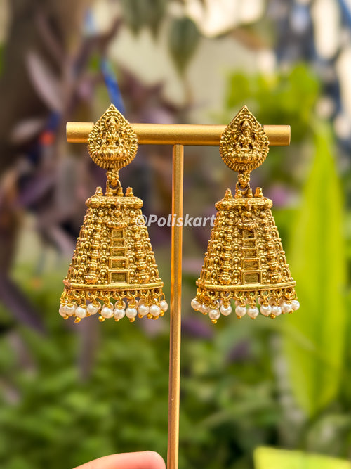 Trending temple jhumk medium length