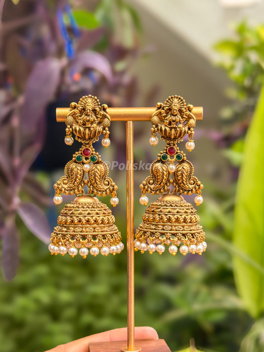 Pearl and stone worked jhumka
